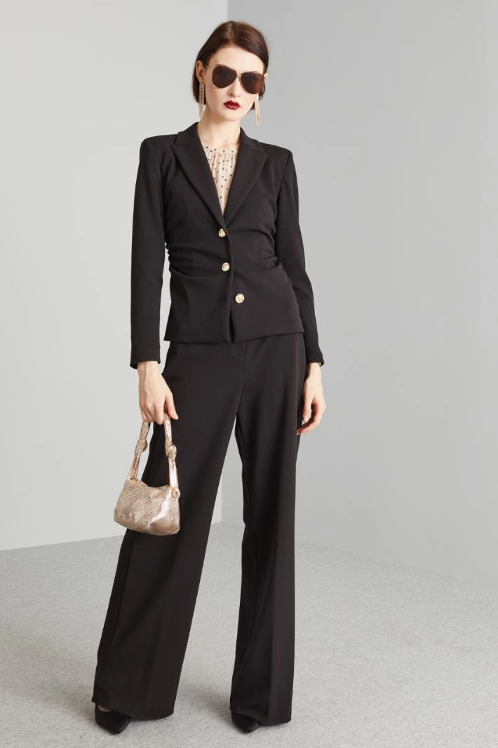 Fitted jersey blazer - BLACK GOLD