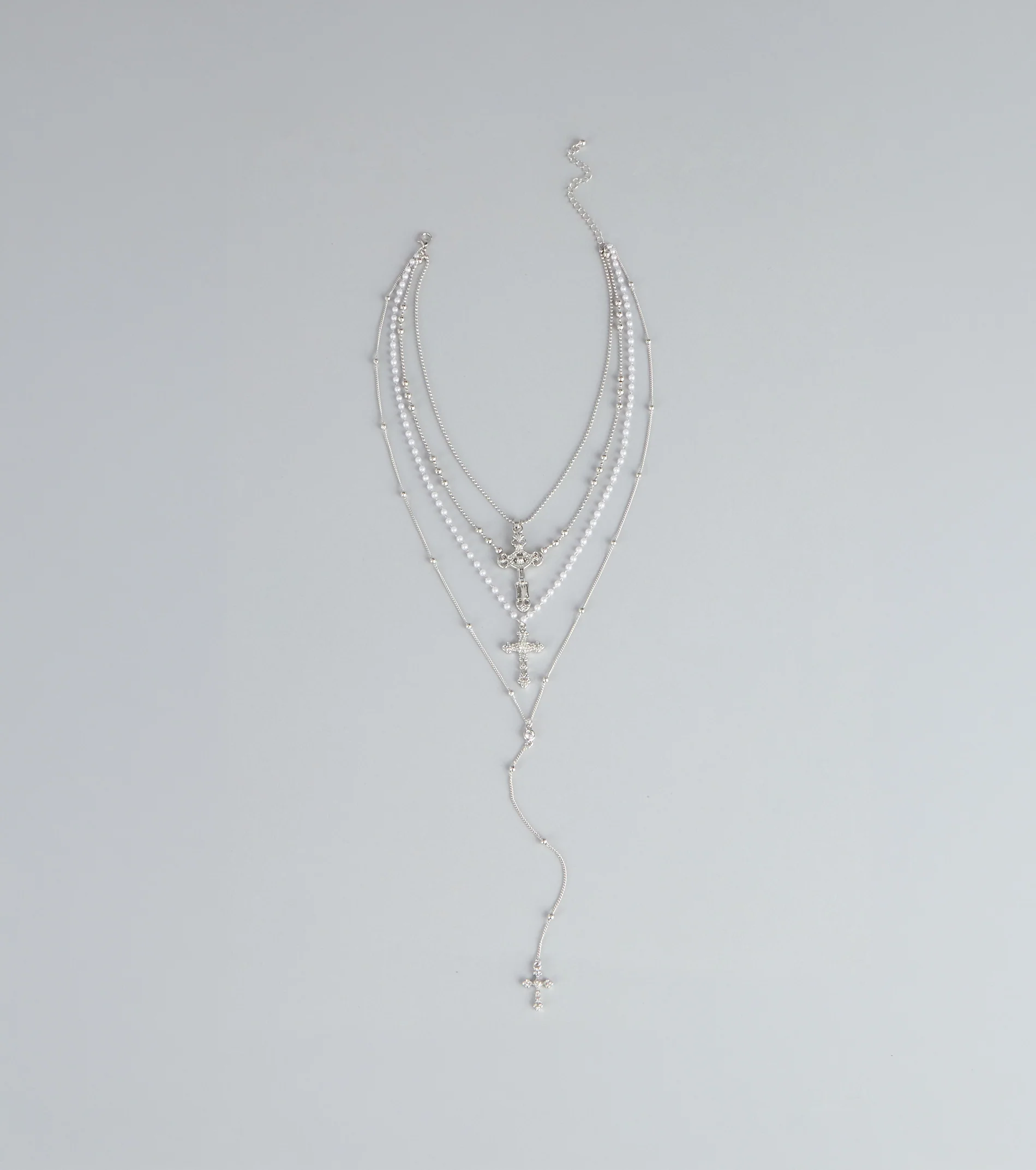 Layered Luxe Cross Necklace