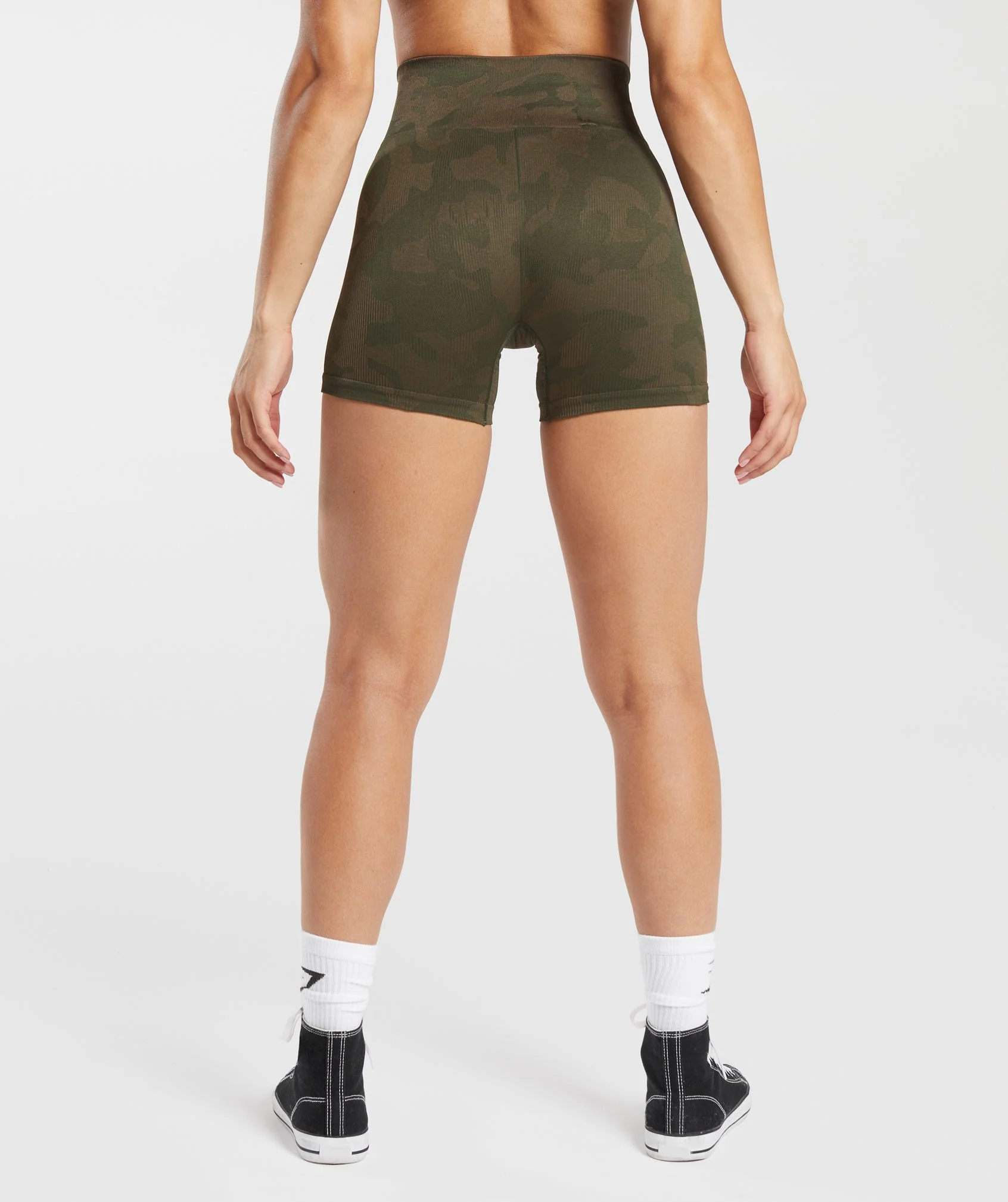 Adapt Camo Seamless Ribbed Shorts Winter Olive/Soul Brown