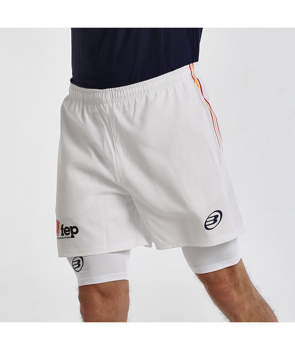 SHORTS BULLPADEL FRAGOSA WHITE