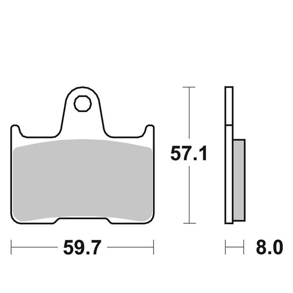 SBS 715LS Sinter Sintered Metal rear brake padsRef: 715LS / 715040