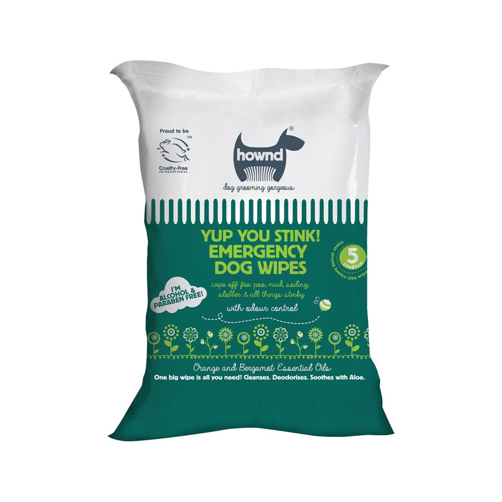 Hownd Yup You Stink! Antibacterial Emergency Dog Wipes - 5-pack