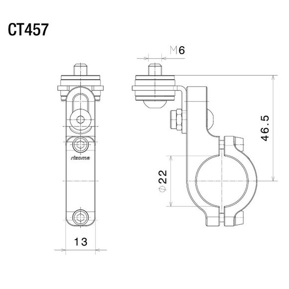 Support de bocal Rizoma pour Réservoir de frein ou embrayage - NoirRef : RZ0258 / CT457B