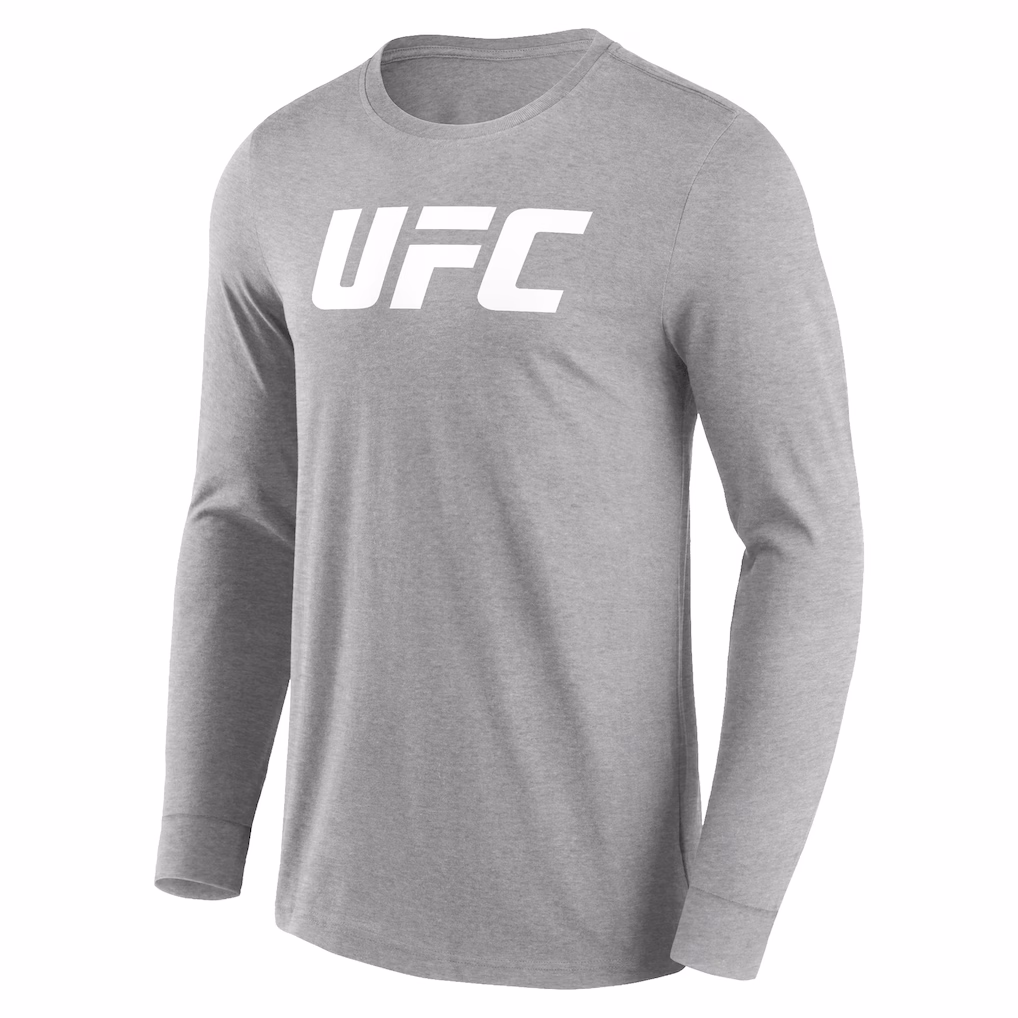 UFC Primary Logo Long Sleeve T-Shirt - Sports Grey - Mens