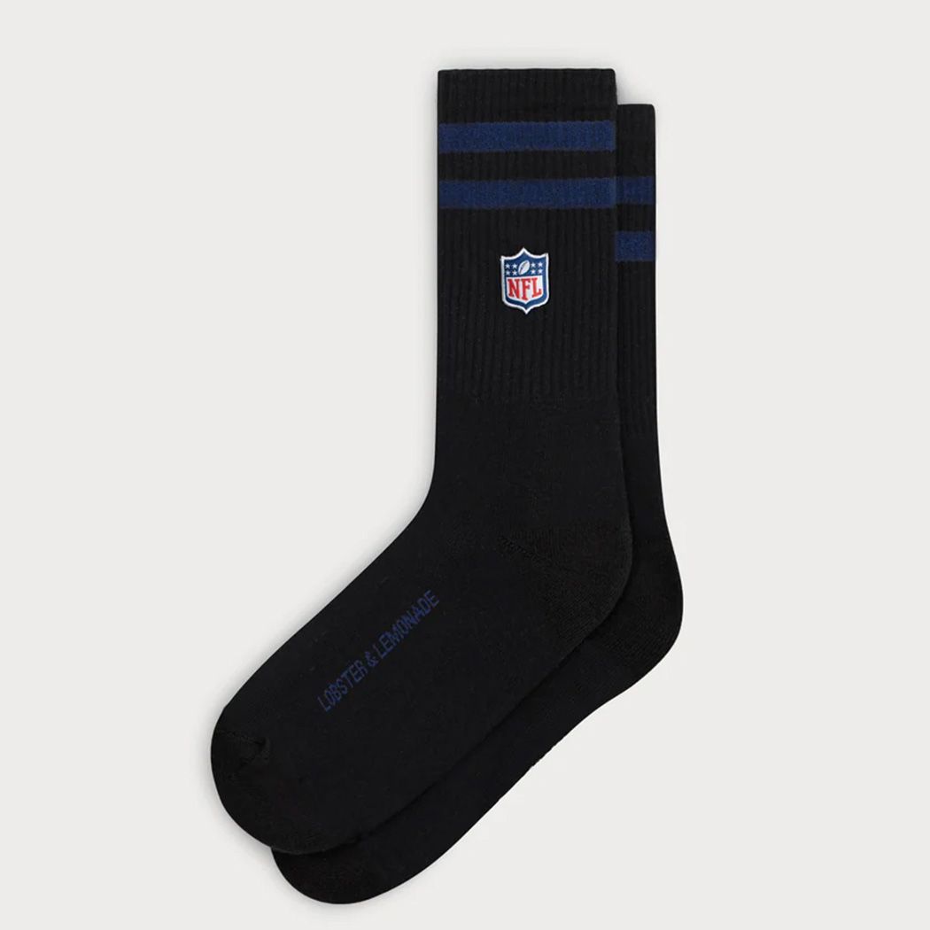 NFL Shield L&L '90 Classics NFL Crew Socks Black