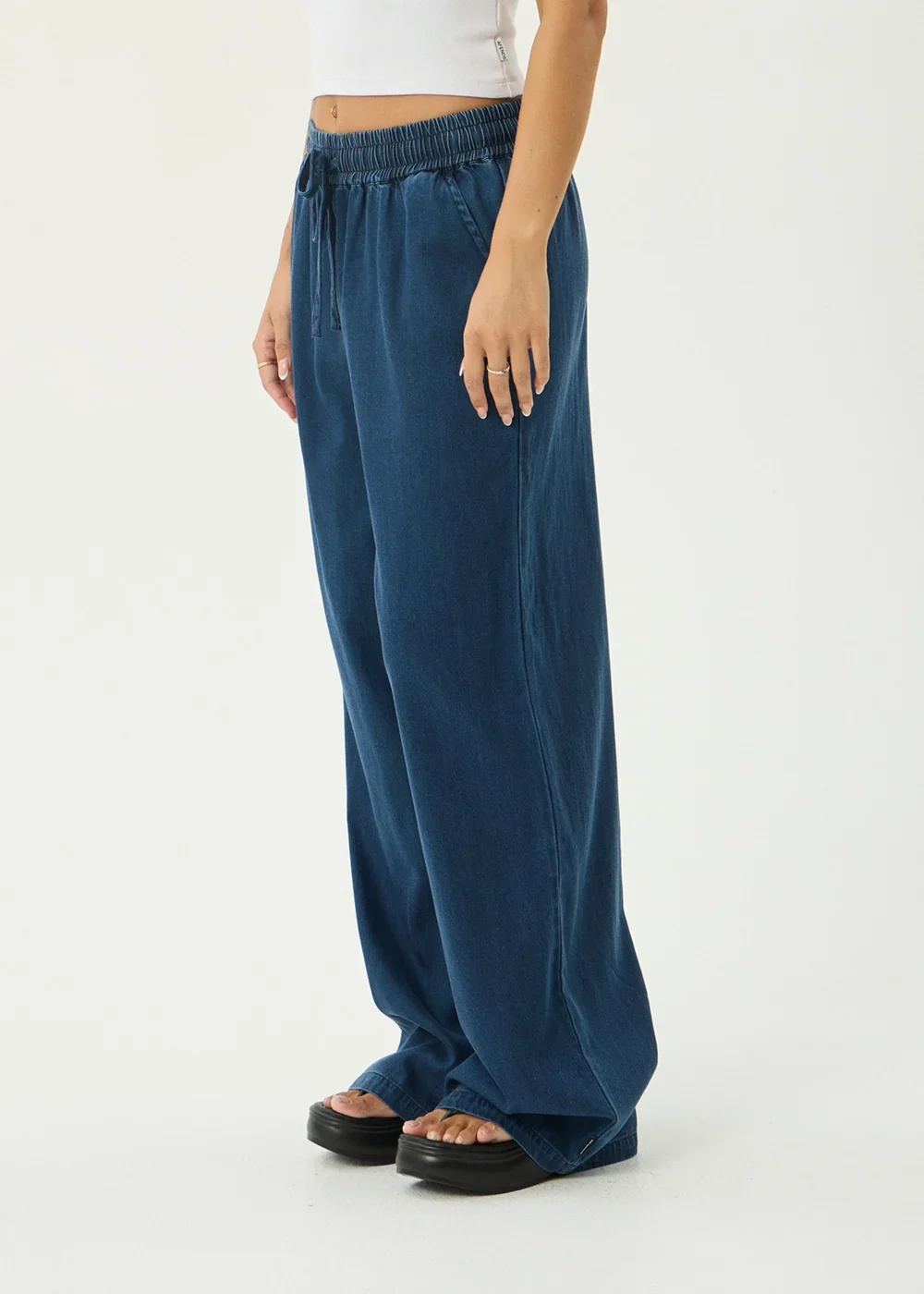 AFENDS Womens Palmer - Wide Leg Pant - Ink