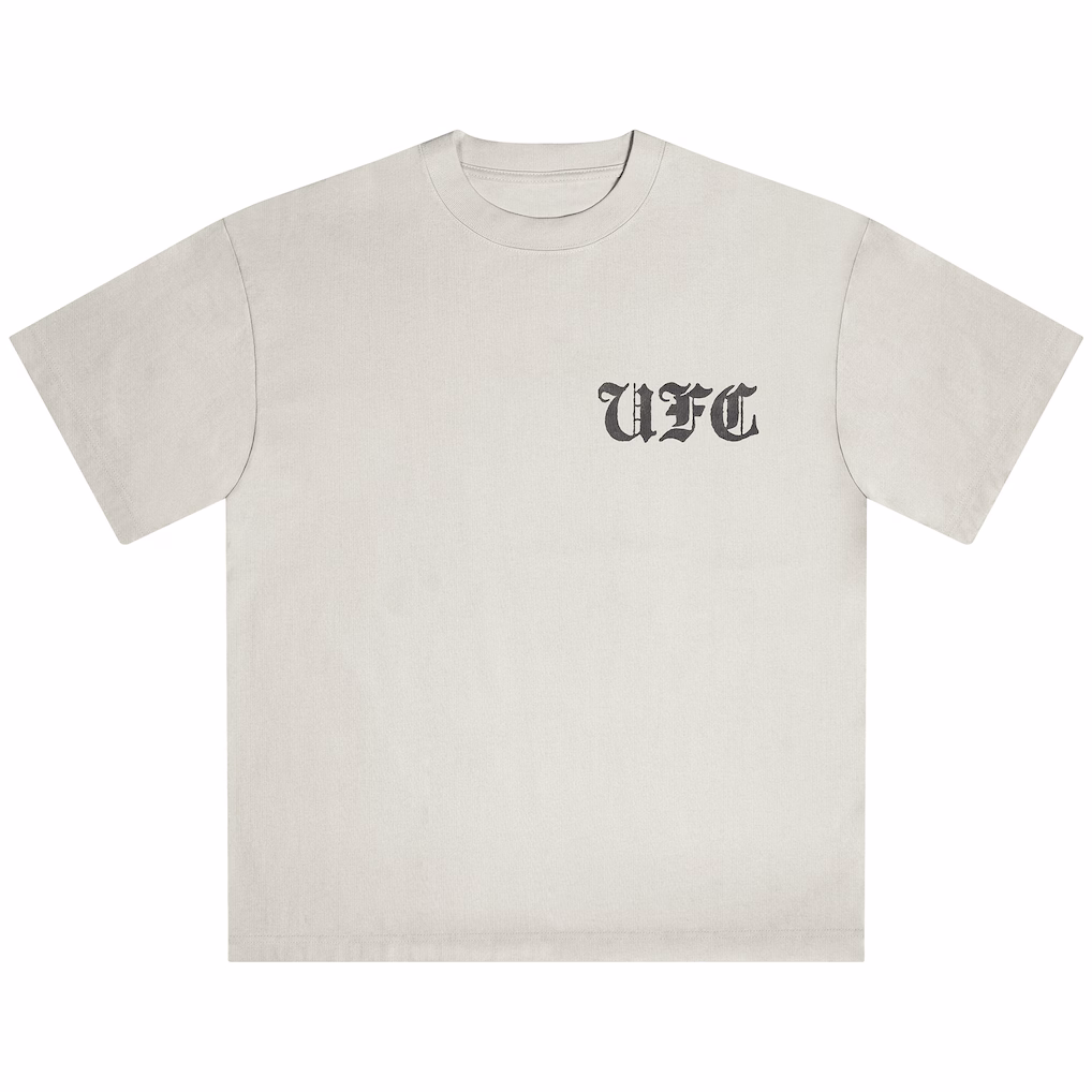 Men's Cream UFC Passion and Determination T-Shirt