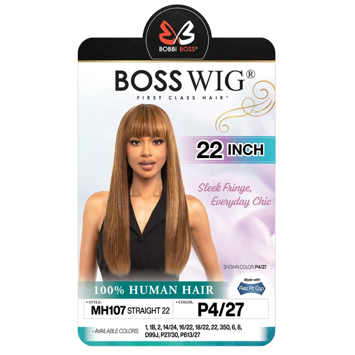 Bobbi Boss 100% Human Hair Full Wig - STRAIGHT 22