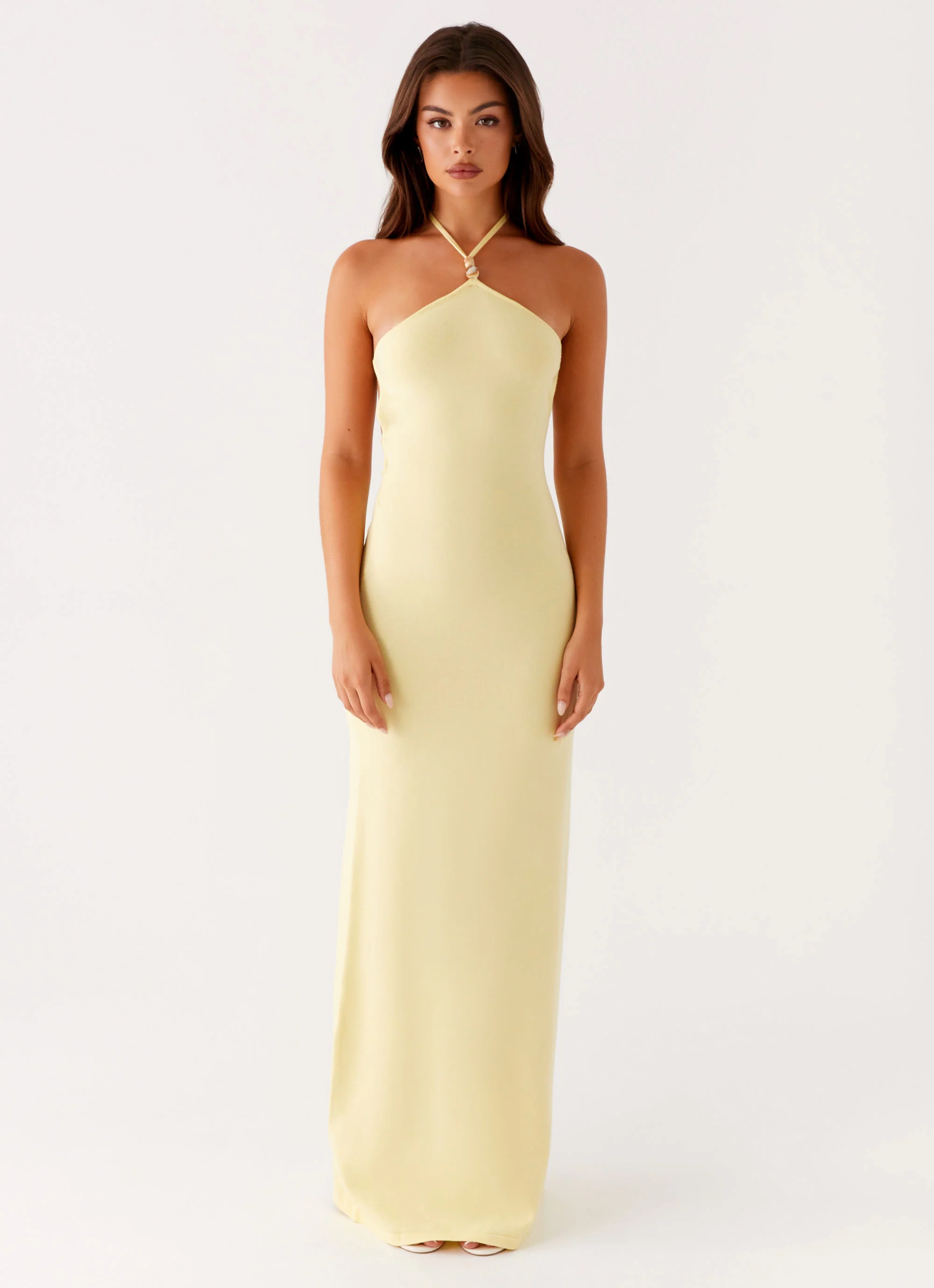 Elisha Knit Maxi Dress - Yellow
