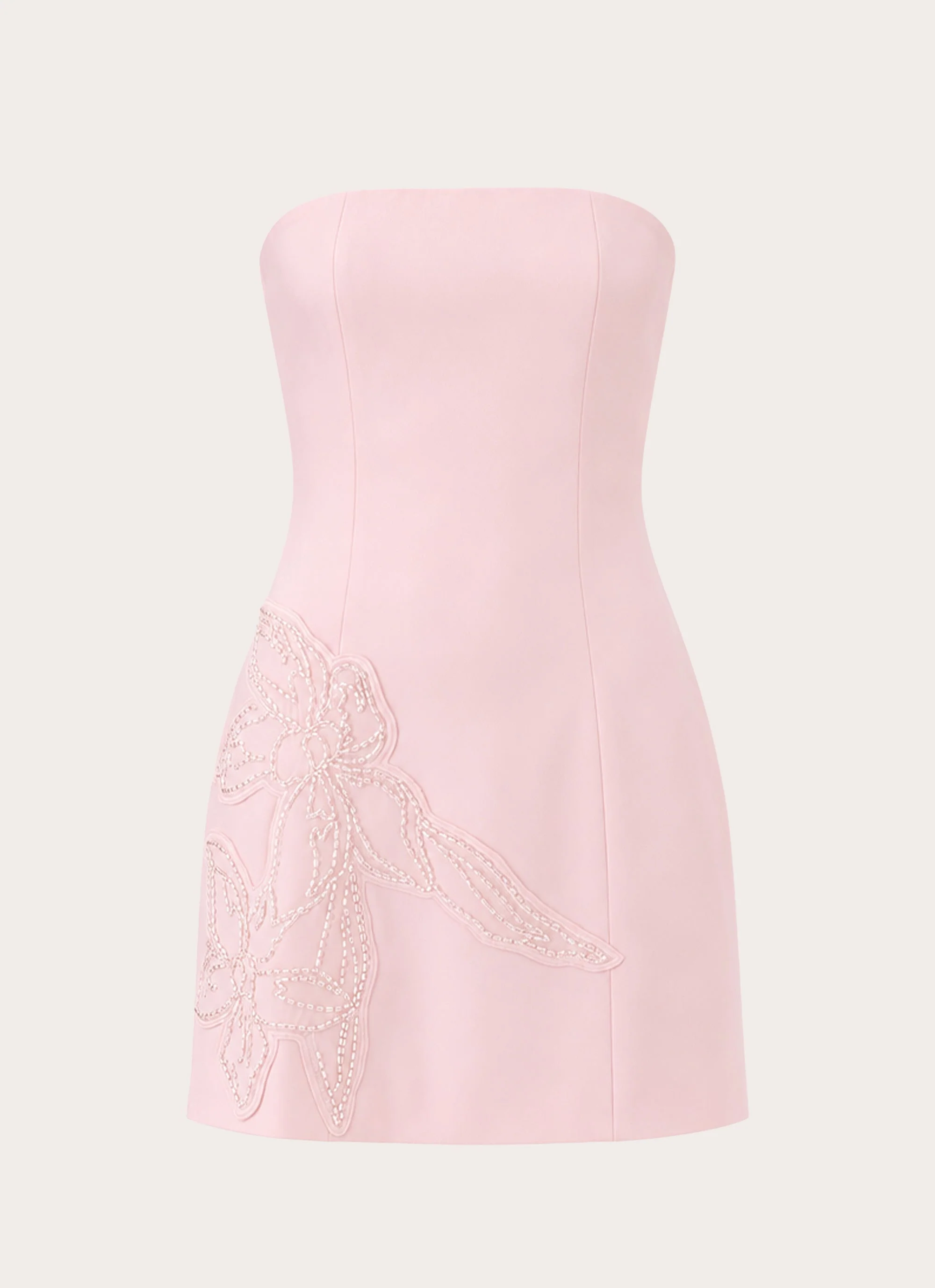 Marta Strapless Mini Dress - Soft Pink