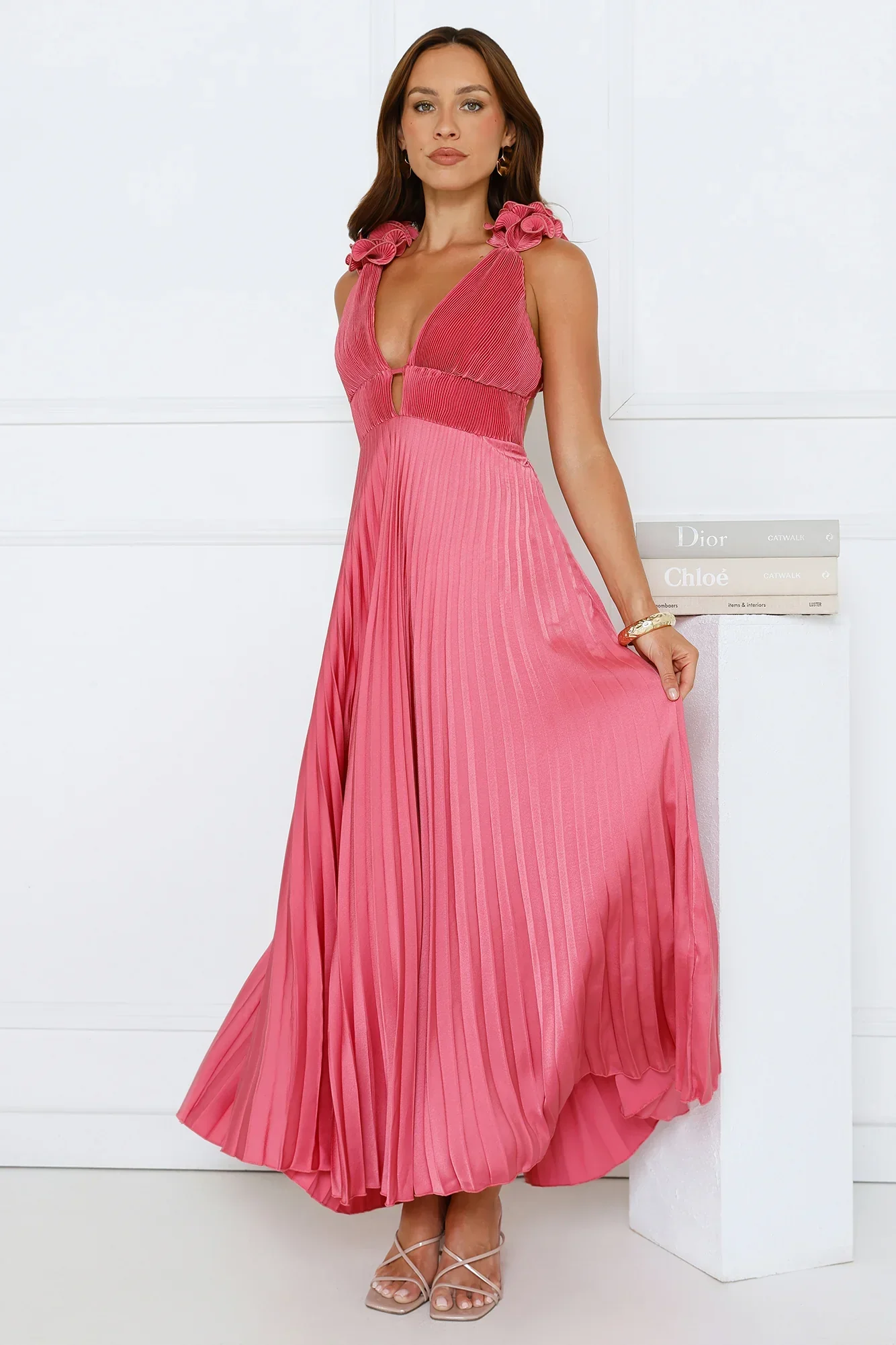 Special Like You Satin Maxi Dress Rose