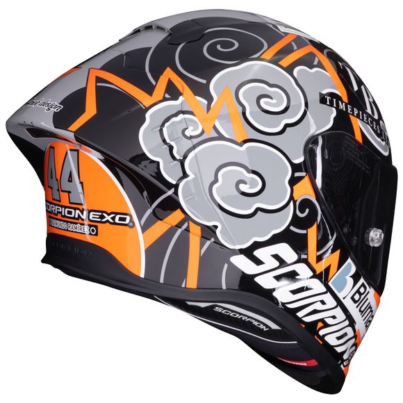 Full headset Scorpion Exo exo -r1 evo air - replica arton 2024 - black / orangeRef: SC1196
