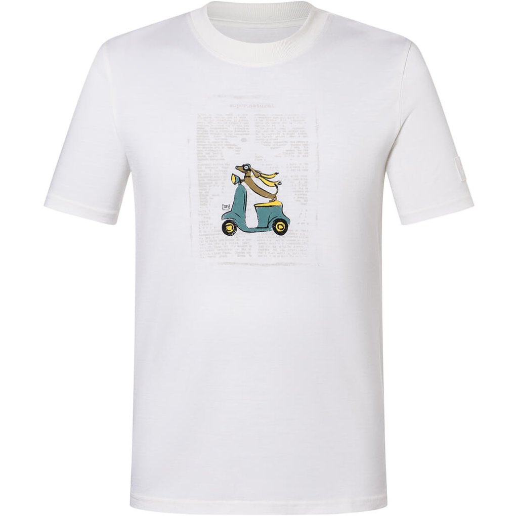 SUPER.NATURAL Racing Dachshund Bio J Tee Men - Fresh White/Various