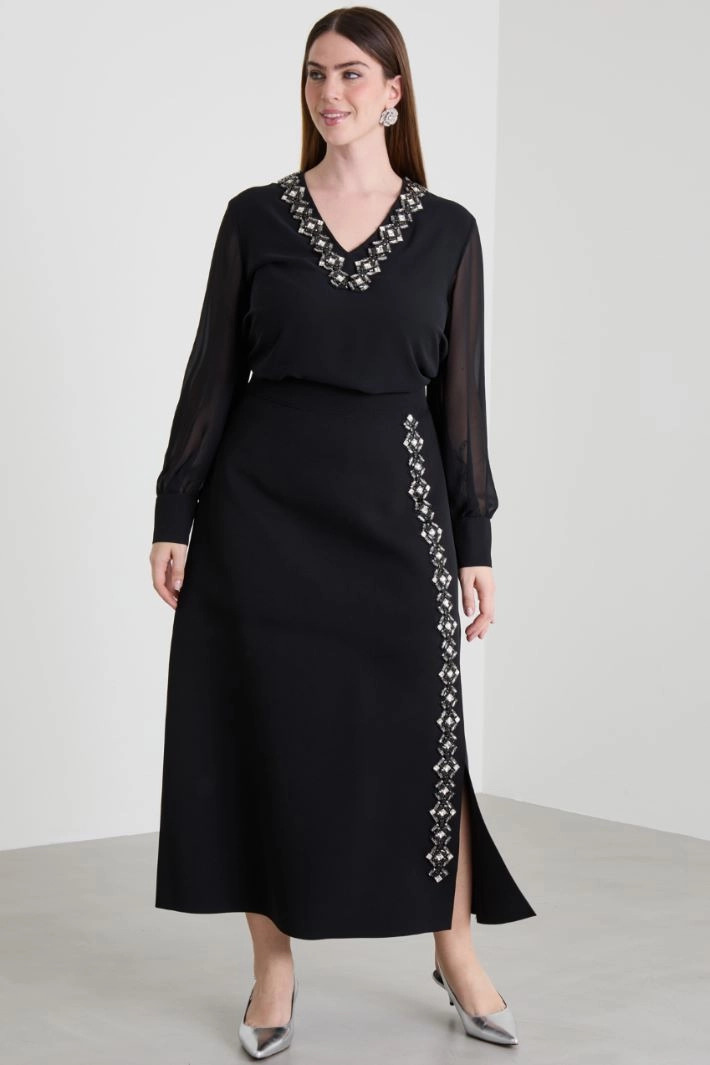 Georgette blouse - BLACK