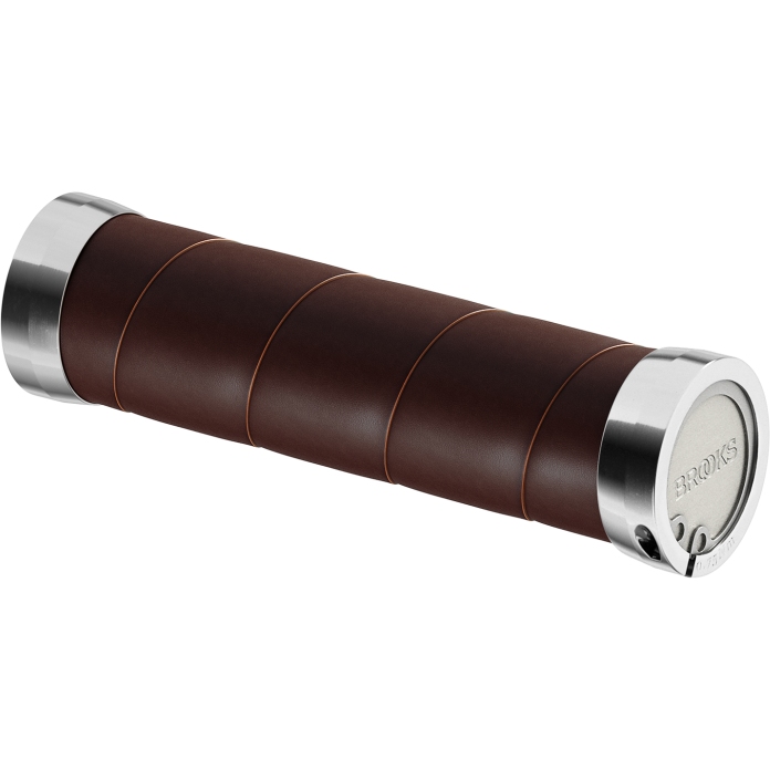 Brooks Slender Leather Grips for Twist Shifter - 130/100mm - brown