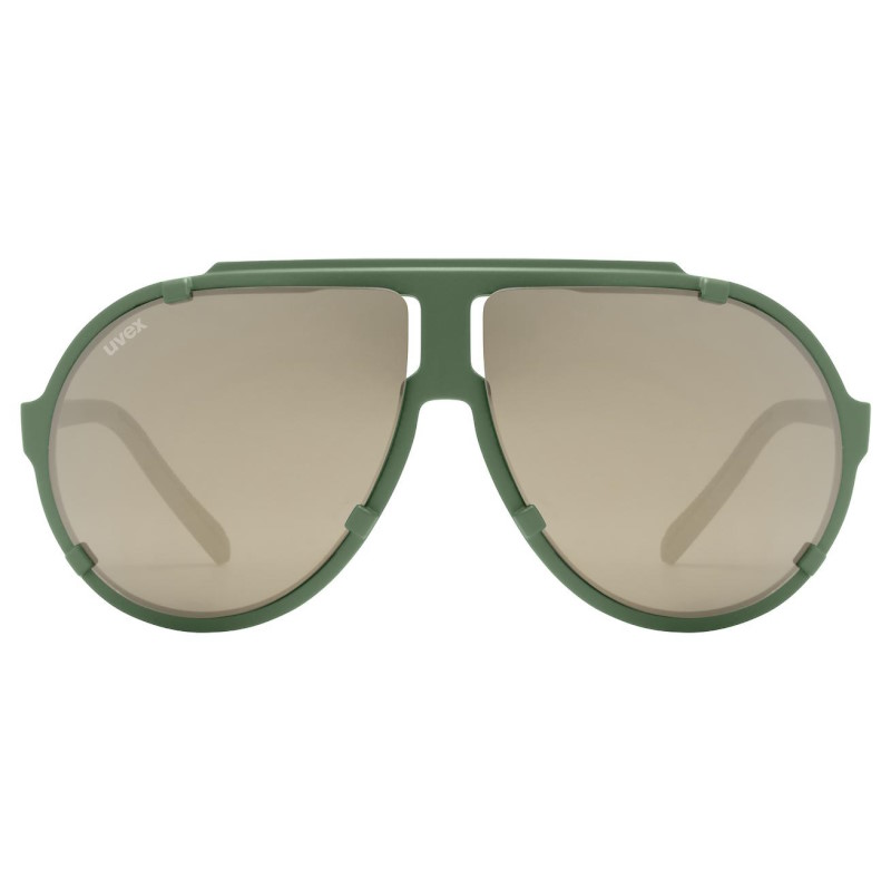 Uvex esntl pina Glasses - moss green matt/mirror gold