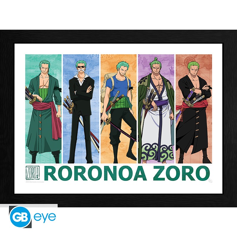 ONE PIECE Framed print Pirate Hunter Zoro