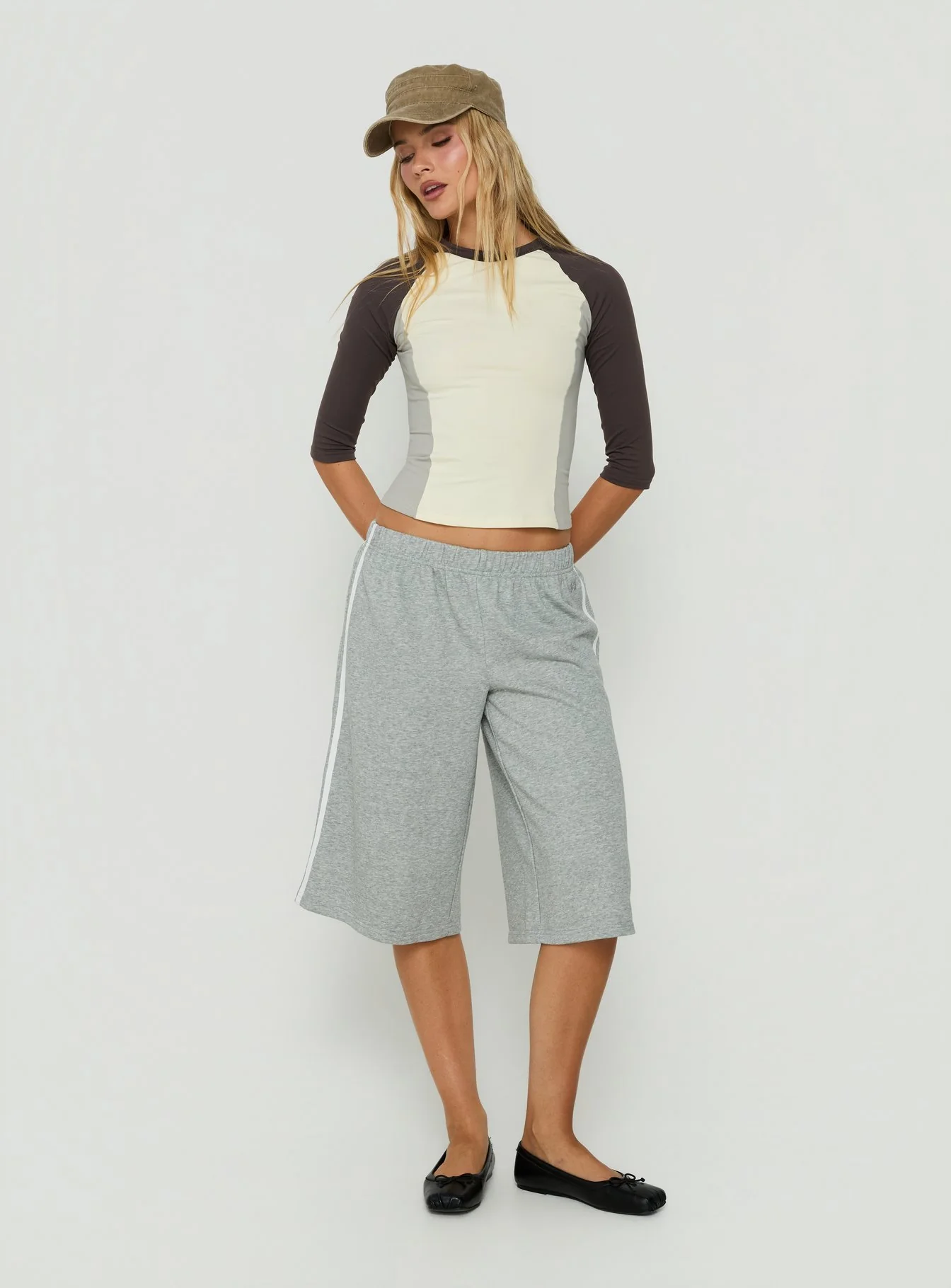 Daily Define 3/4 Sleeve Raglan Tee Multi
