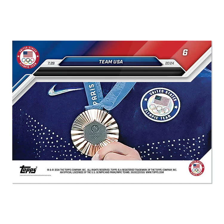 Team USA - 2024 Olympic Games TOPPS NOW® Card 6