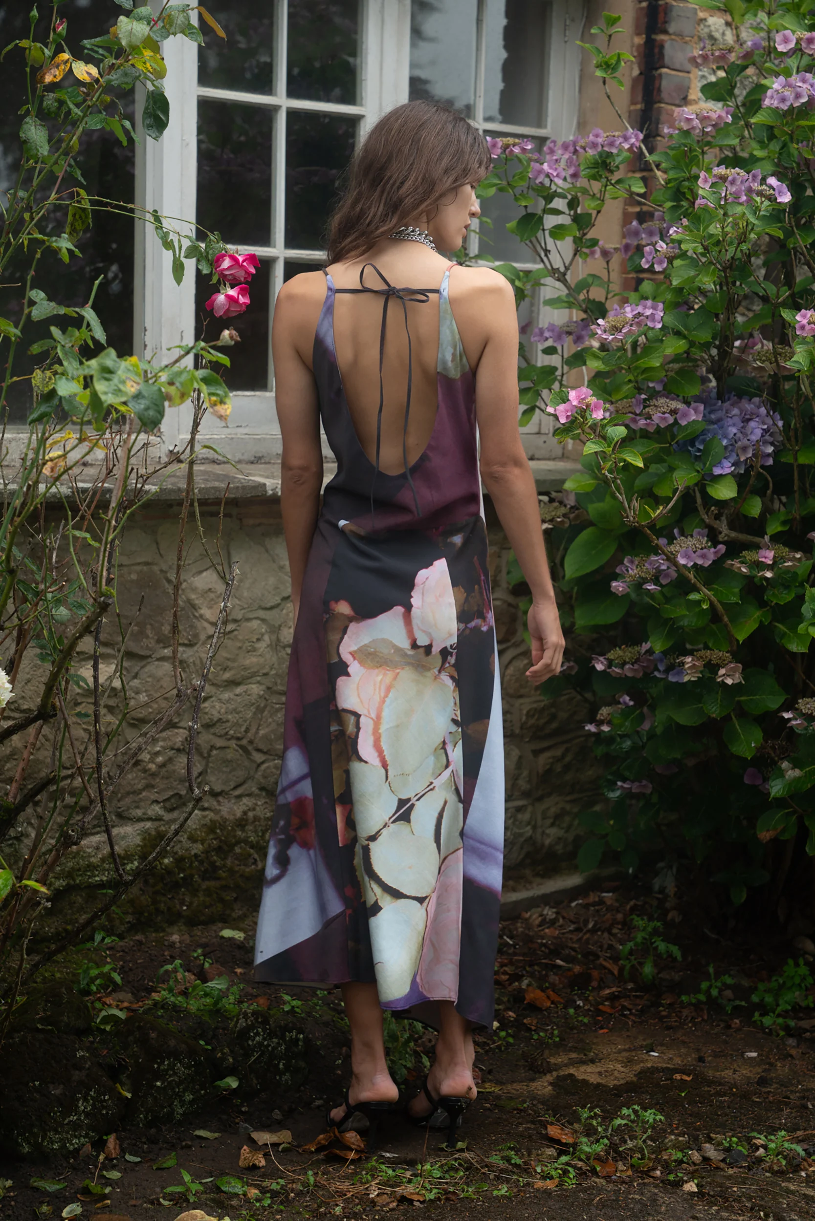 Ellie Floral Cowl Neck Dress