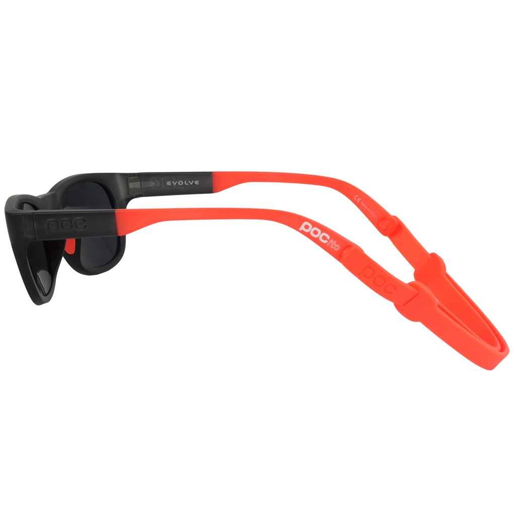 POC Evolve Glasses Kids - Uranium Black Trans/Fluo Orange - Clarity Pocito/Sunny Grey