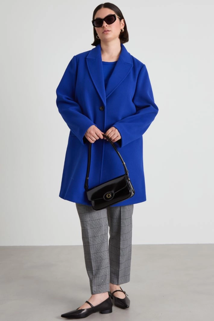 Stretch jersey coat - BLUETTE