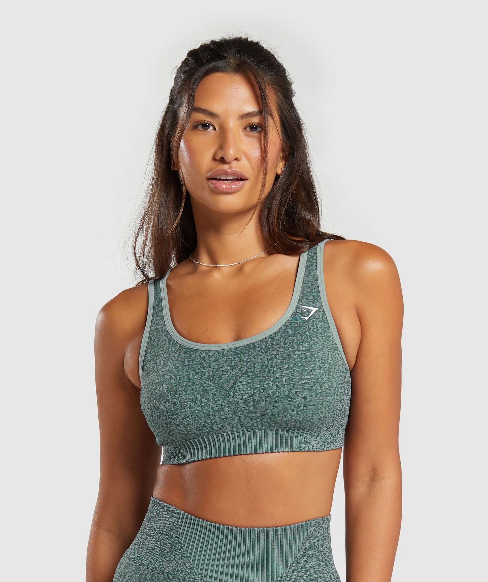 Marl Seamless Scoop Bra Teal Marl/Dark Grey Marl/Smokey Grey