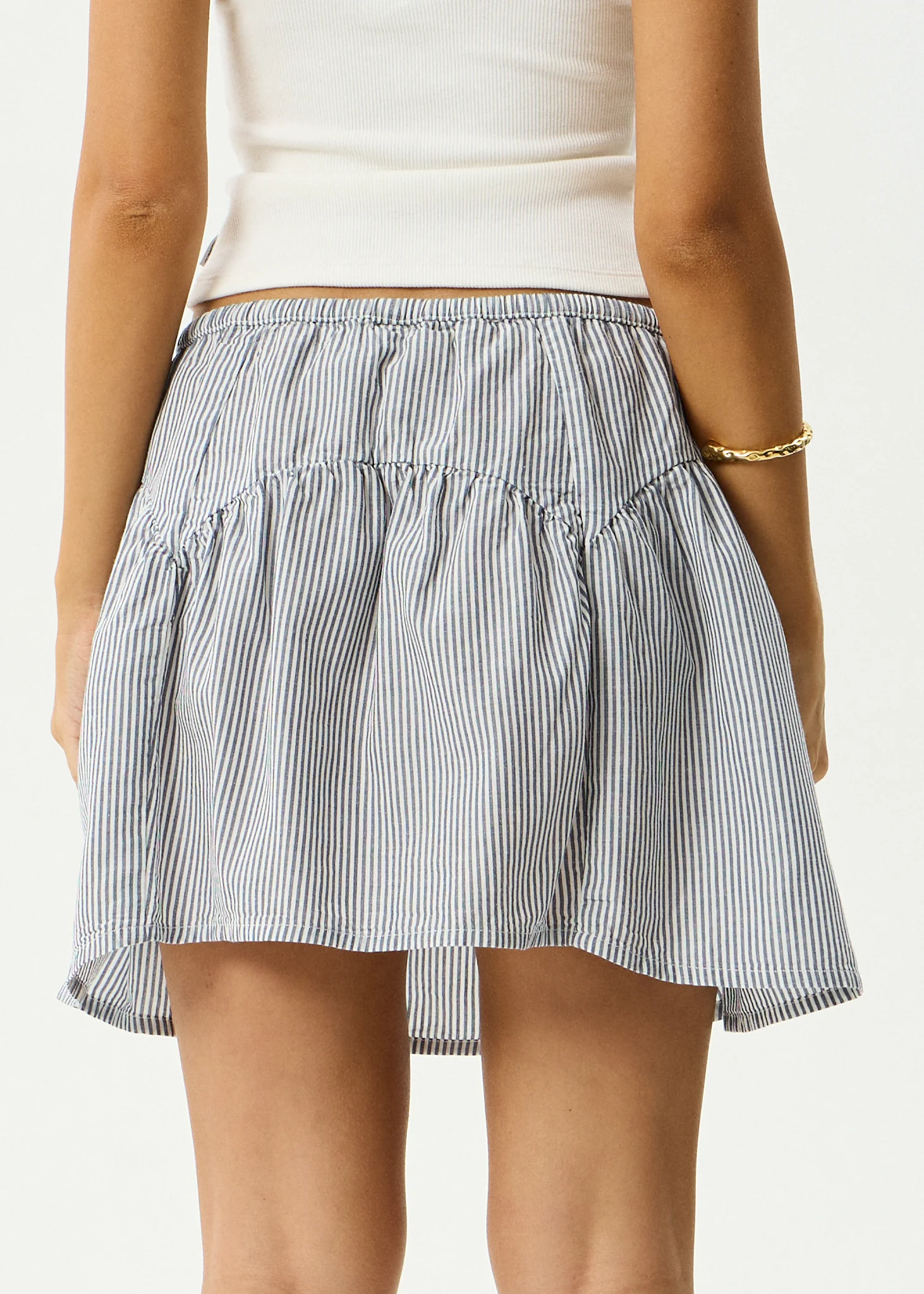 AFENDS Womens Intergalactic - Mini Skirt - Navy Stripe