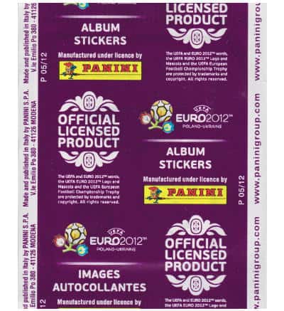 Panini EURO 2012 Packet aus Canada With 7 Stickers