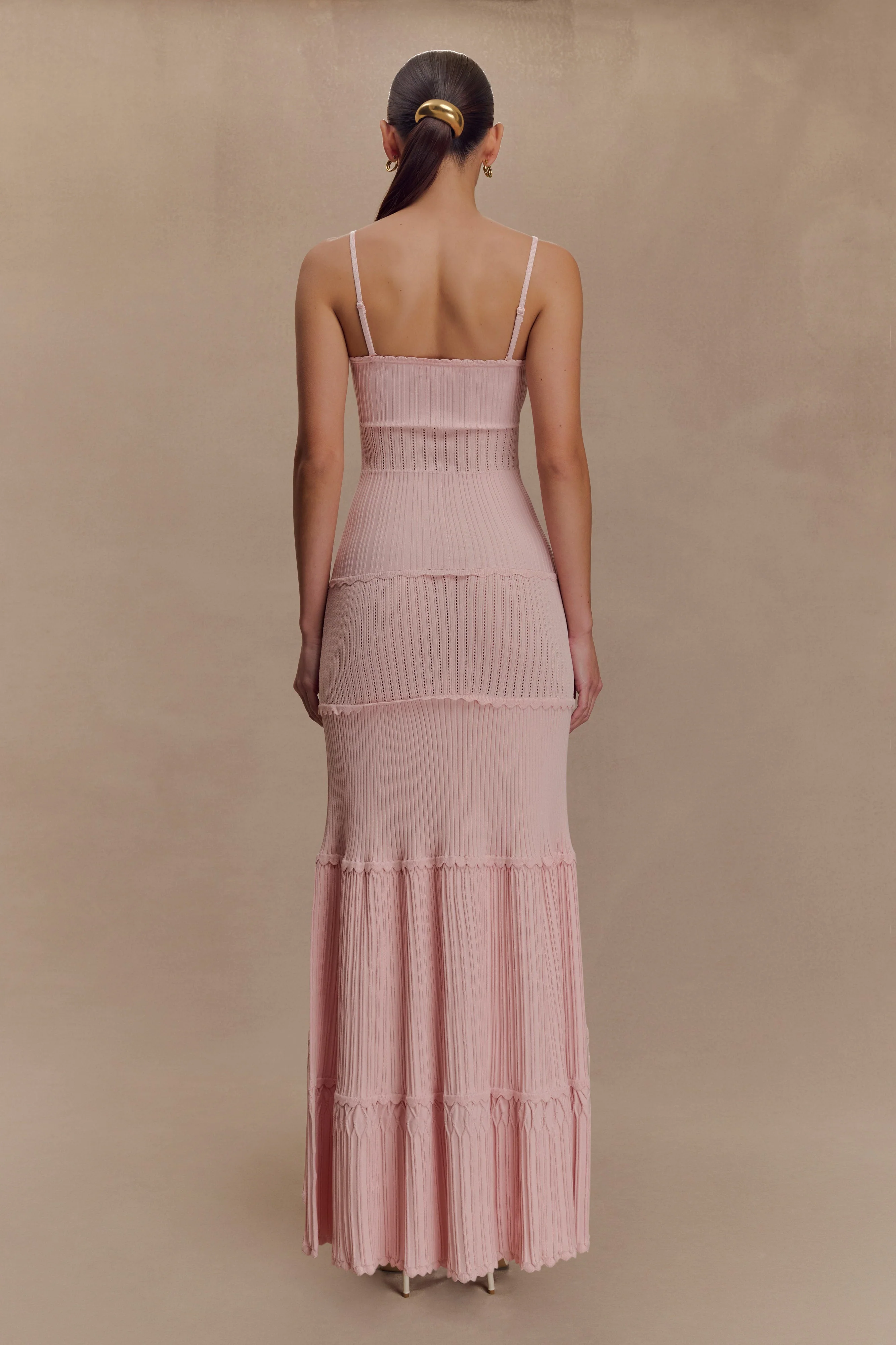 Finley Pointelle Knit Maxi Dress - Baby Pink