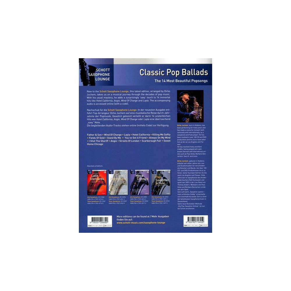Schott Classic Pop Ballads Tenor Sax – Thomann Ireland
