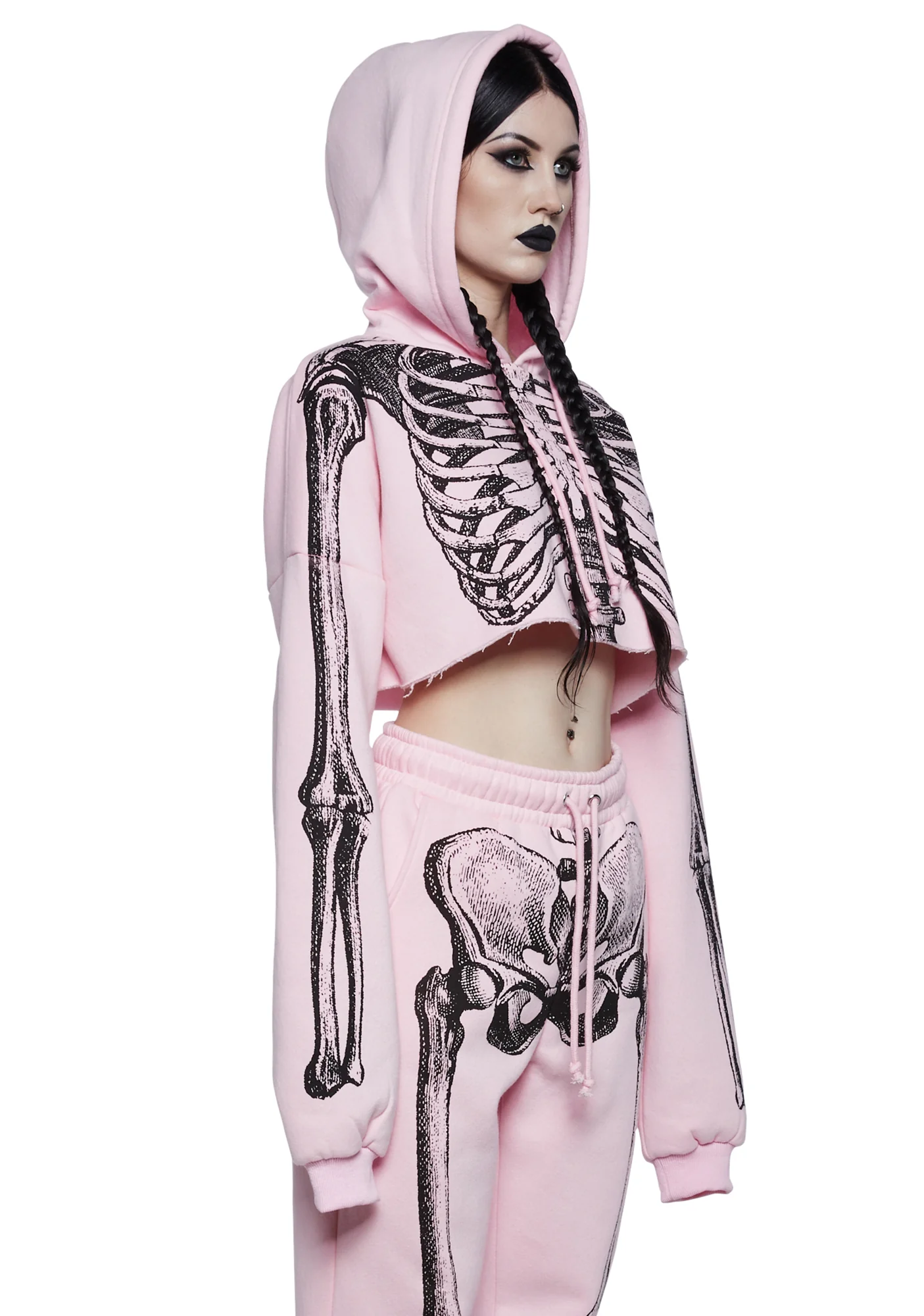 Rib By Rib Cropped Hoodie