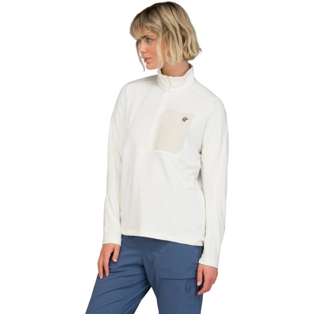 Norrona femund warm1 Half-Zip Shirt Women - Snow White
