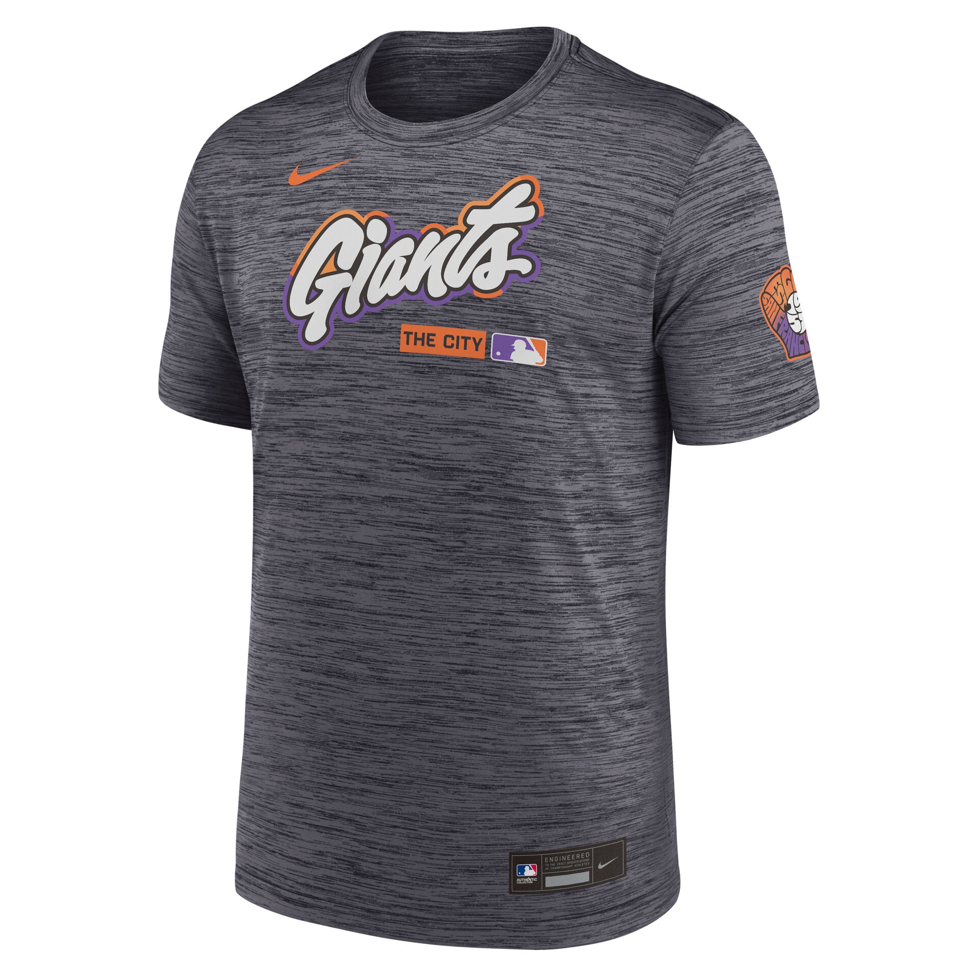 San Francisco Giants City Connect 2026 MLB Authentic Velocity T-Shirt Gray