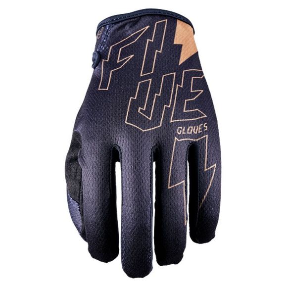 Five MXF4 cross gloves - THUNDERBOLT BLACK/GOLD 2023 - BlackRef: FV0326