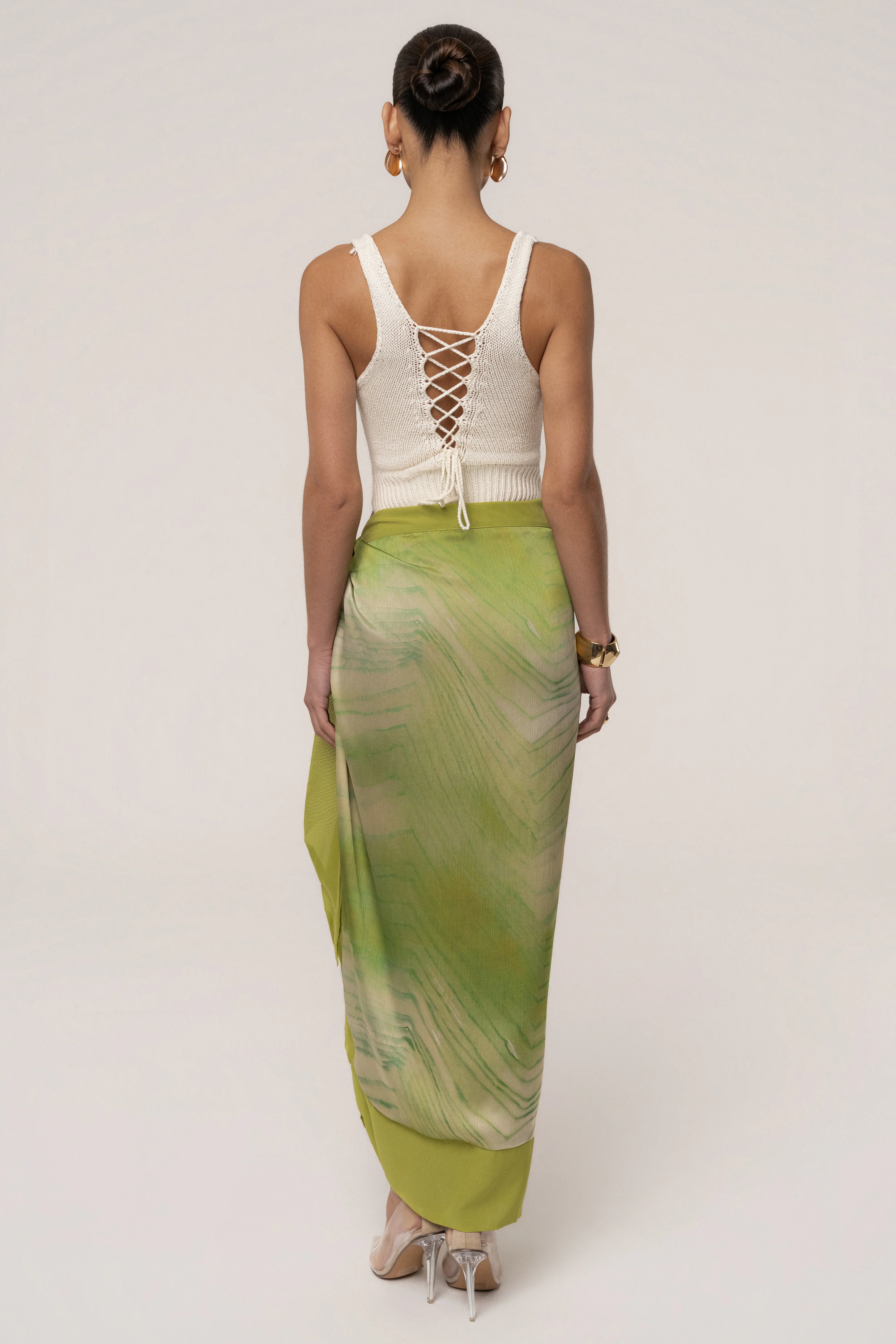 Green Bahía Wrap Skirt