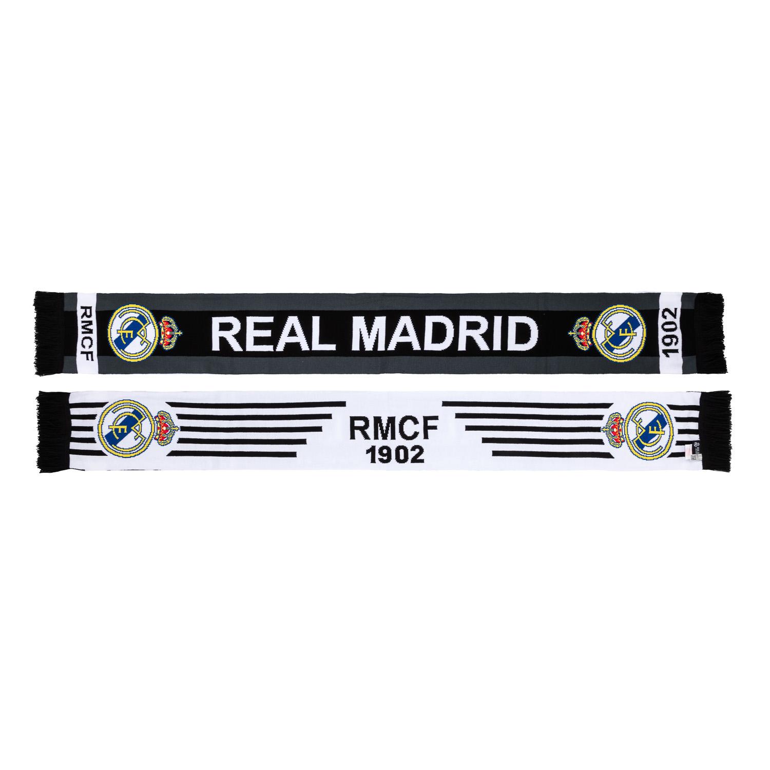 Real Madrid Double Scarf RMCF 1902 Black/White