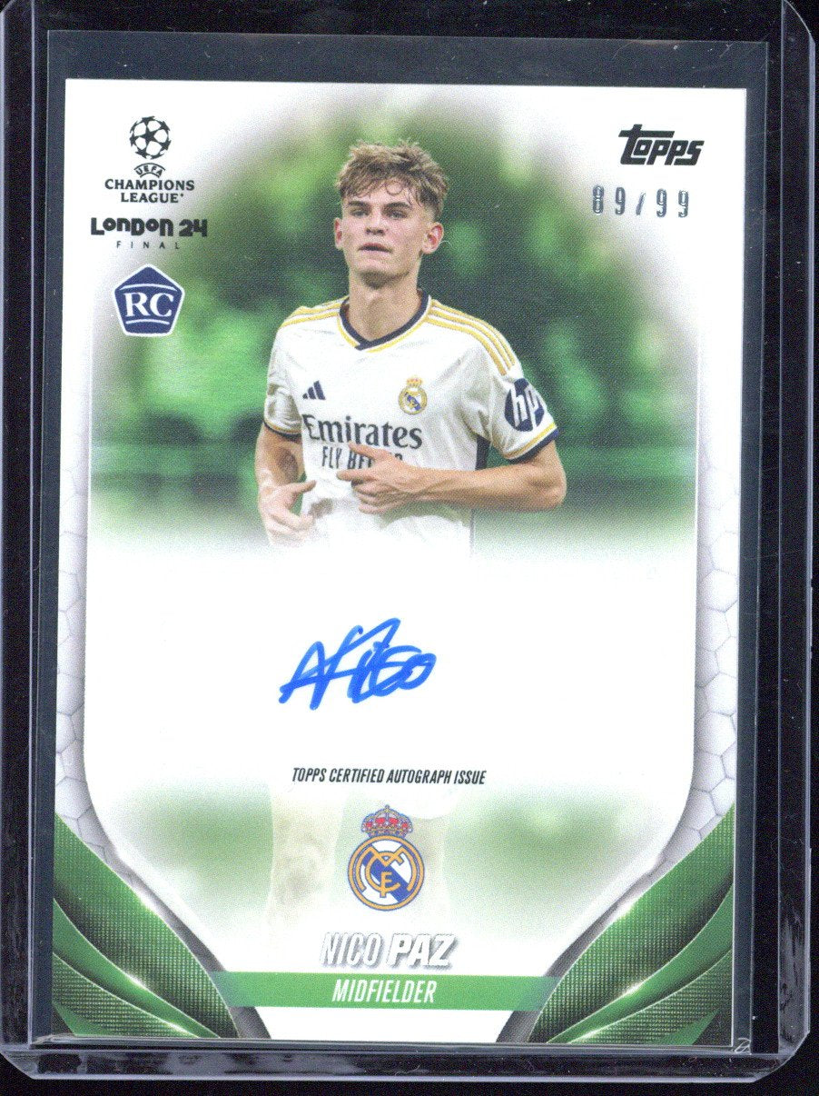 2024 Topps London 24 Nico Paz RC Autograph /99