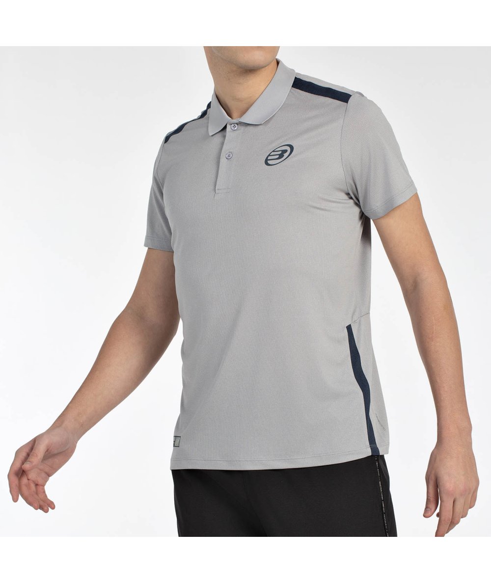 POLO T-SHIRT BULLPADEL BALTO GREY MEDIUM VIGORE