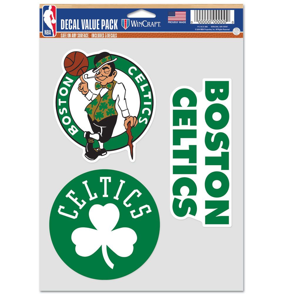 Boston Celtics Multi-Use NBA Decals Set (3 Pcs.)