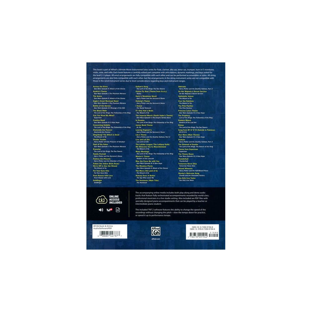 Alfred Music Publishing Ultimate Movie Solos Violin – Thomann Ireland