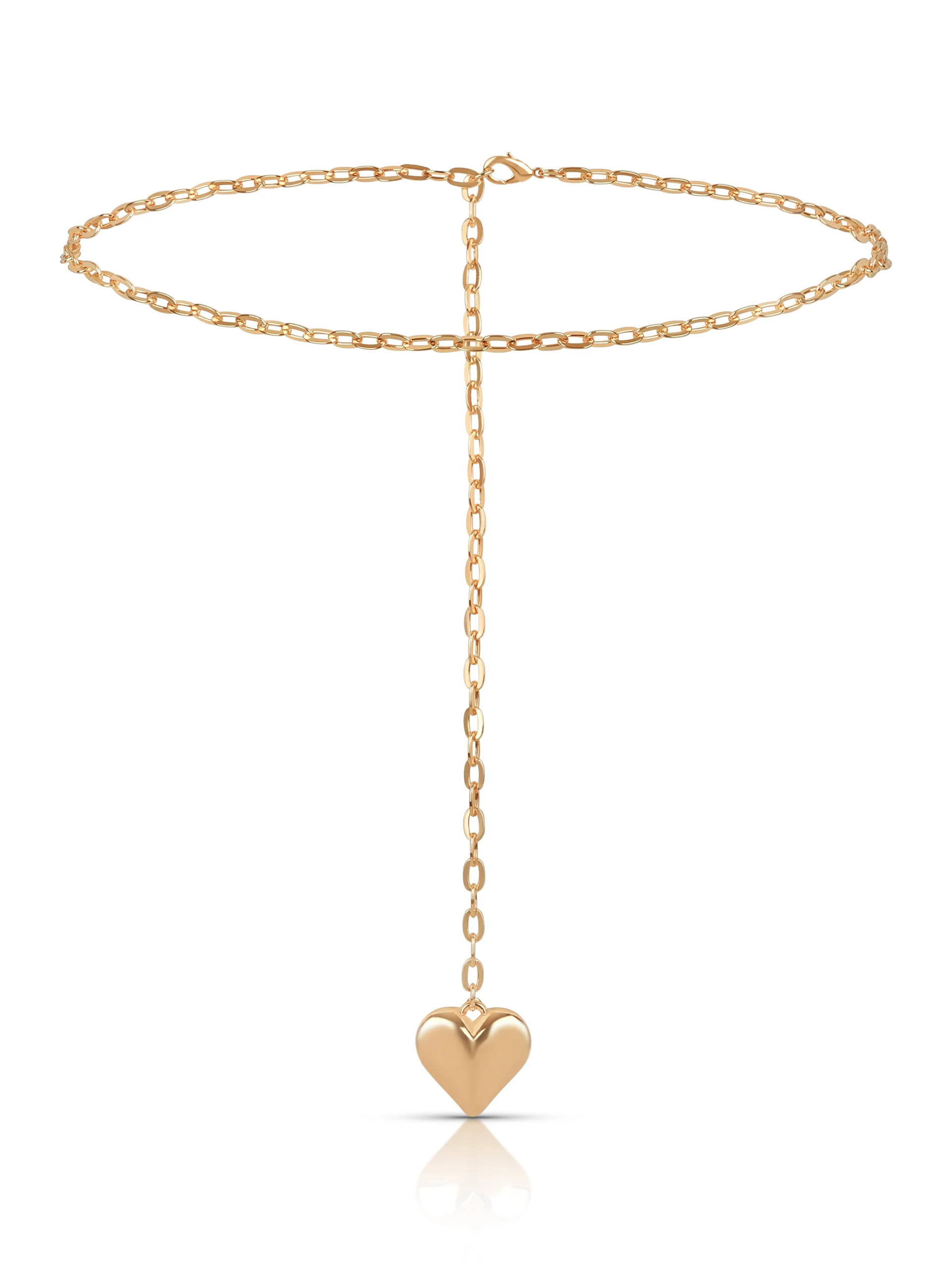 Heart Charm Chain Belt