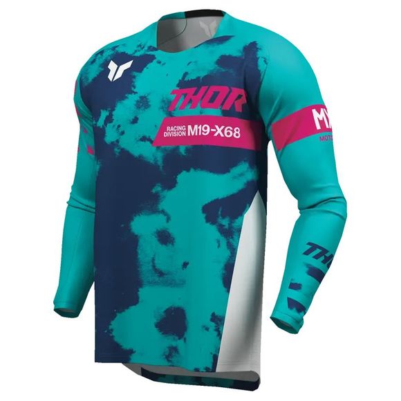 Maillot cross Thor LAUNCH BLEACH - ENFANT - Blanc / BleuRef : TO3227