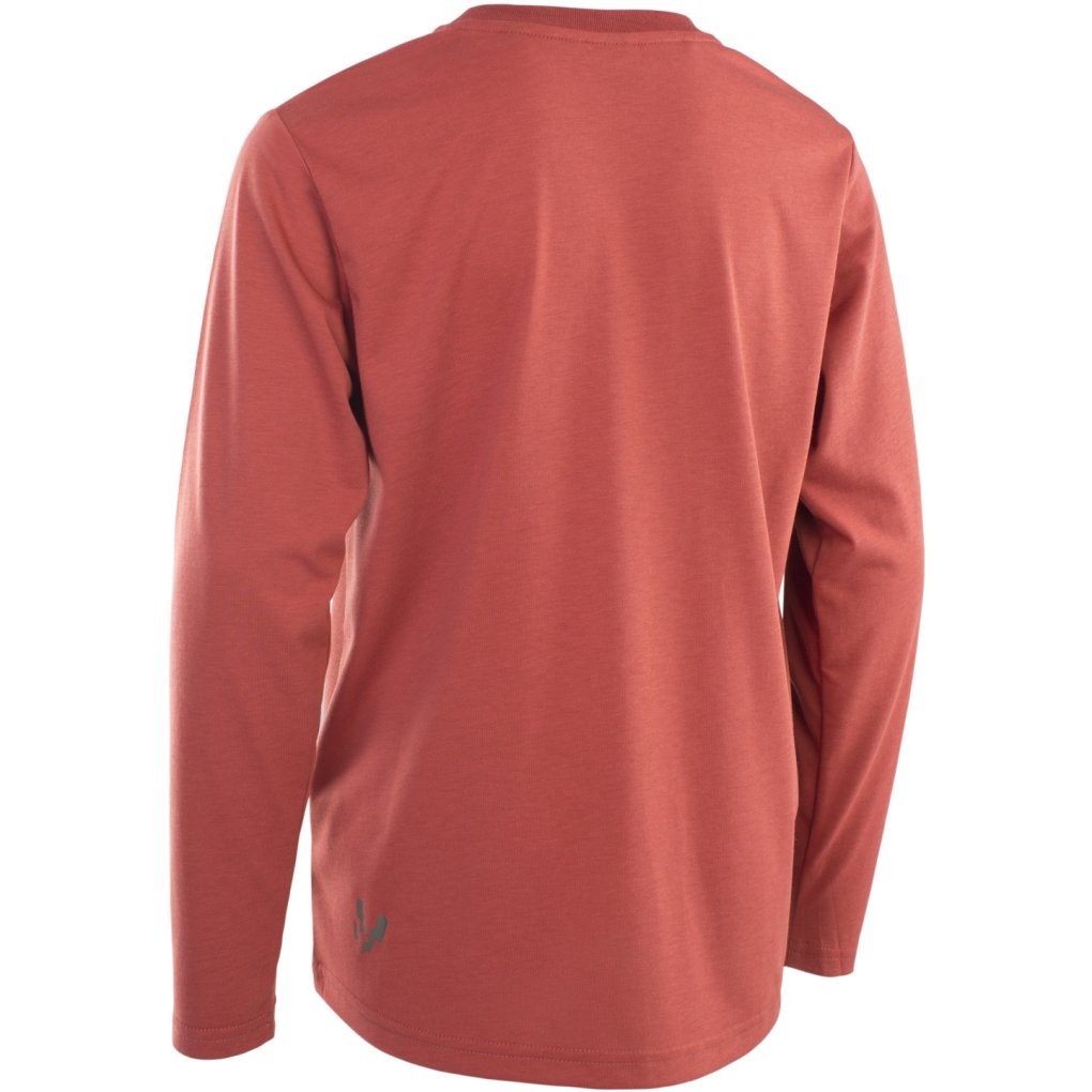 ION Bike Logo DR Long Sleeve Jersey Kids - Spicy Red
