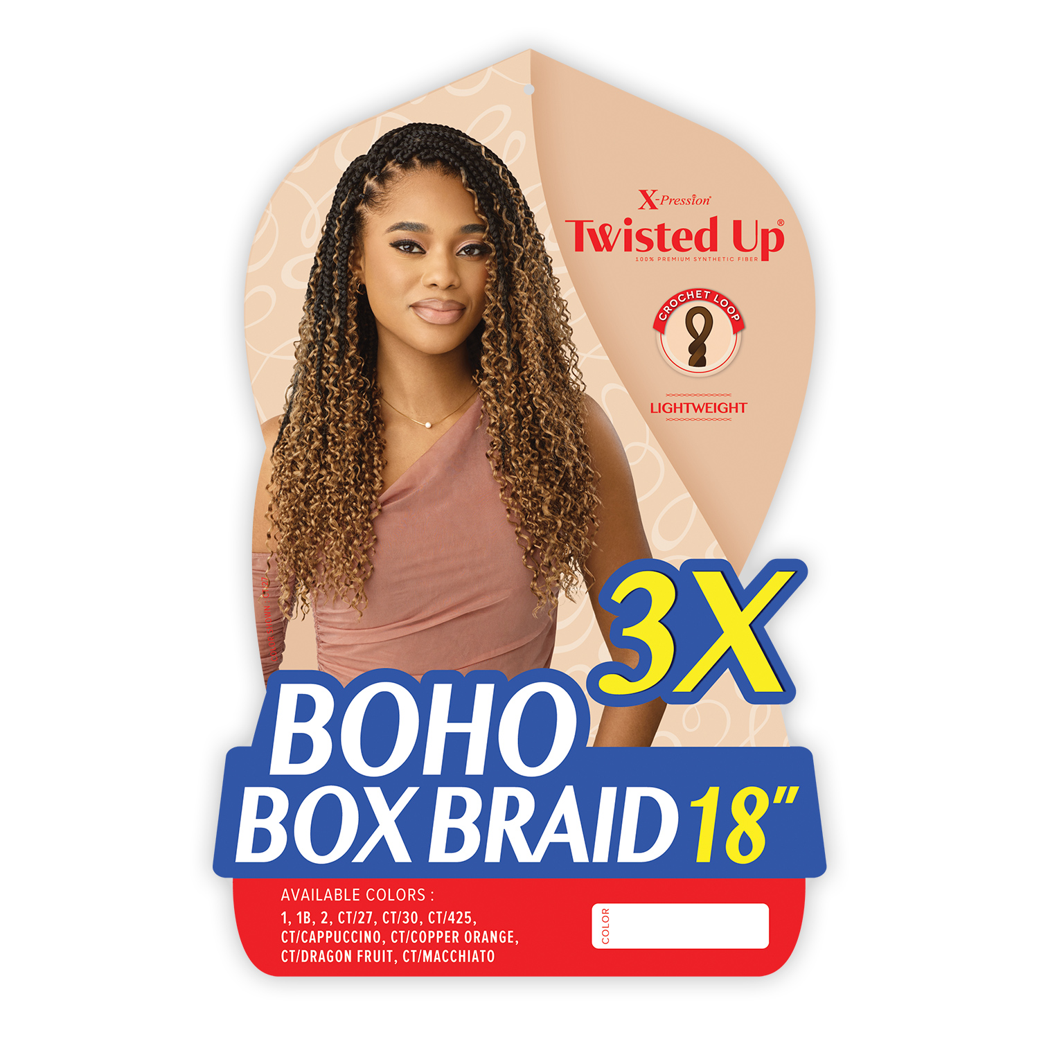 Outre Crochet Braids X-Pression Twisted Up 3X Boho Box Braid 18