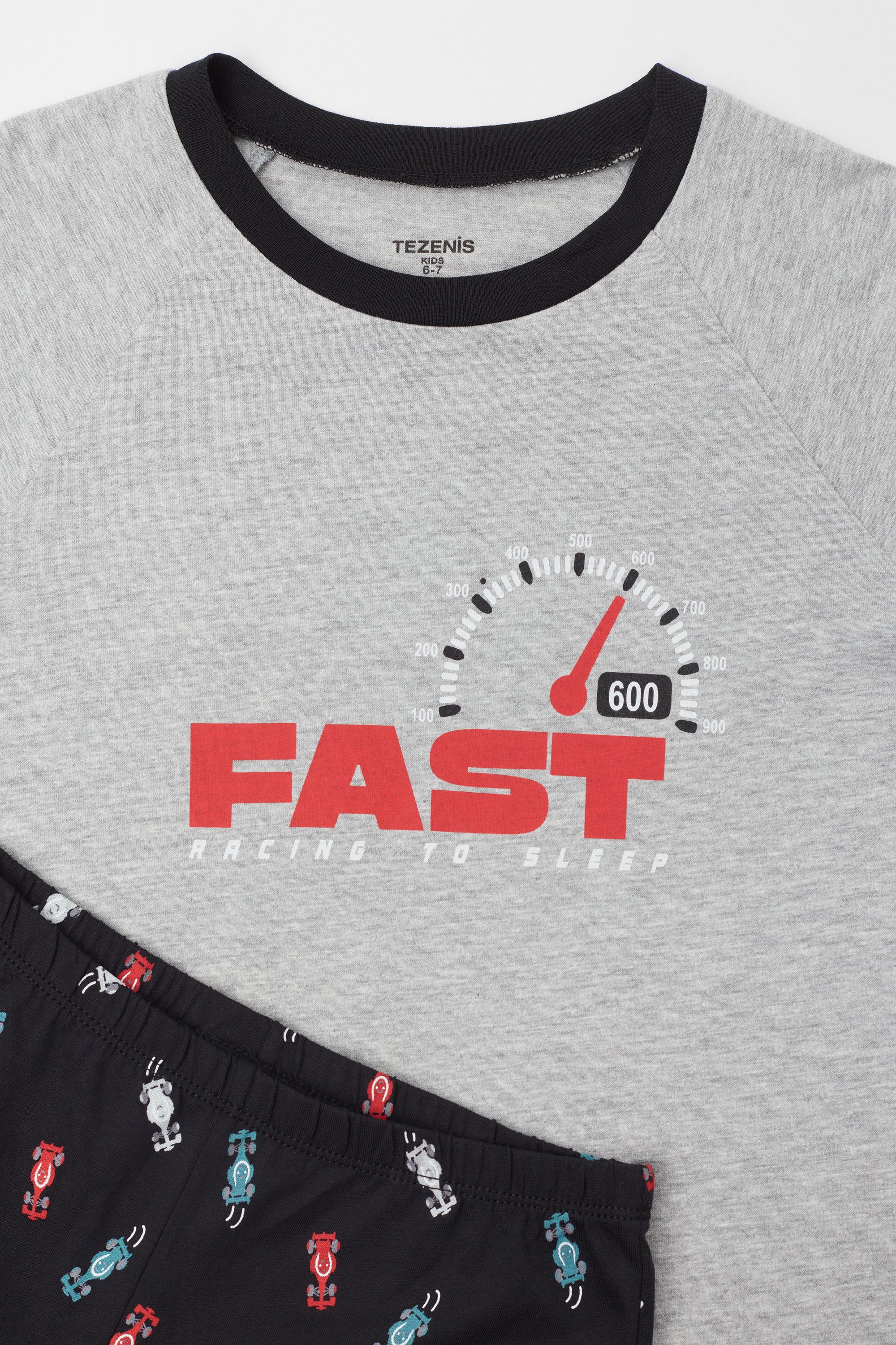 Boys’ “Fast” Print Cotton Long Pyjamas