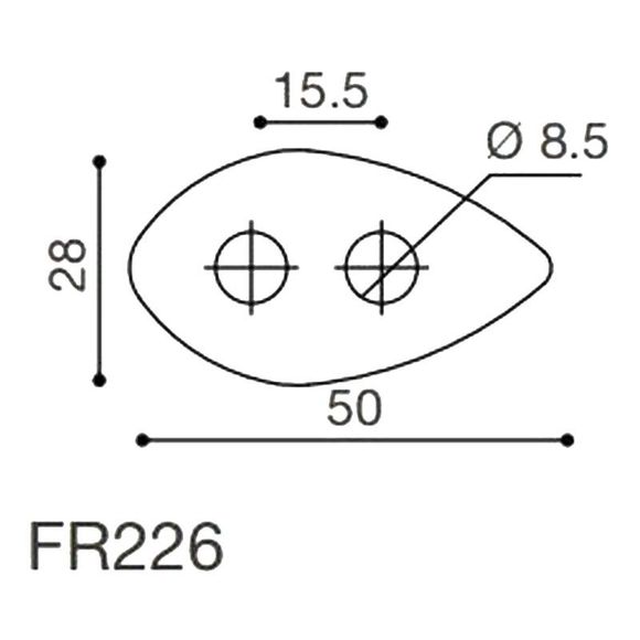 Support Clignotant Rizoma avant ou arrière - NoirRef : RZ0130 / FR226B