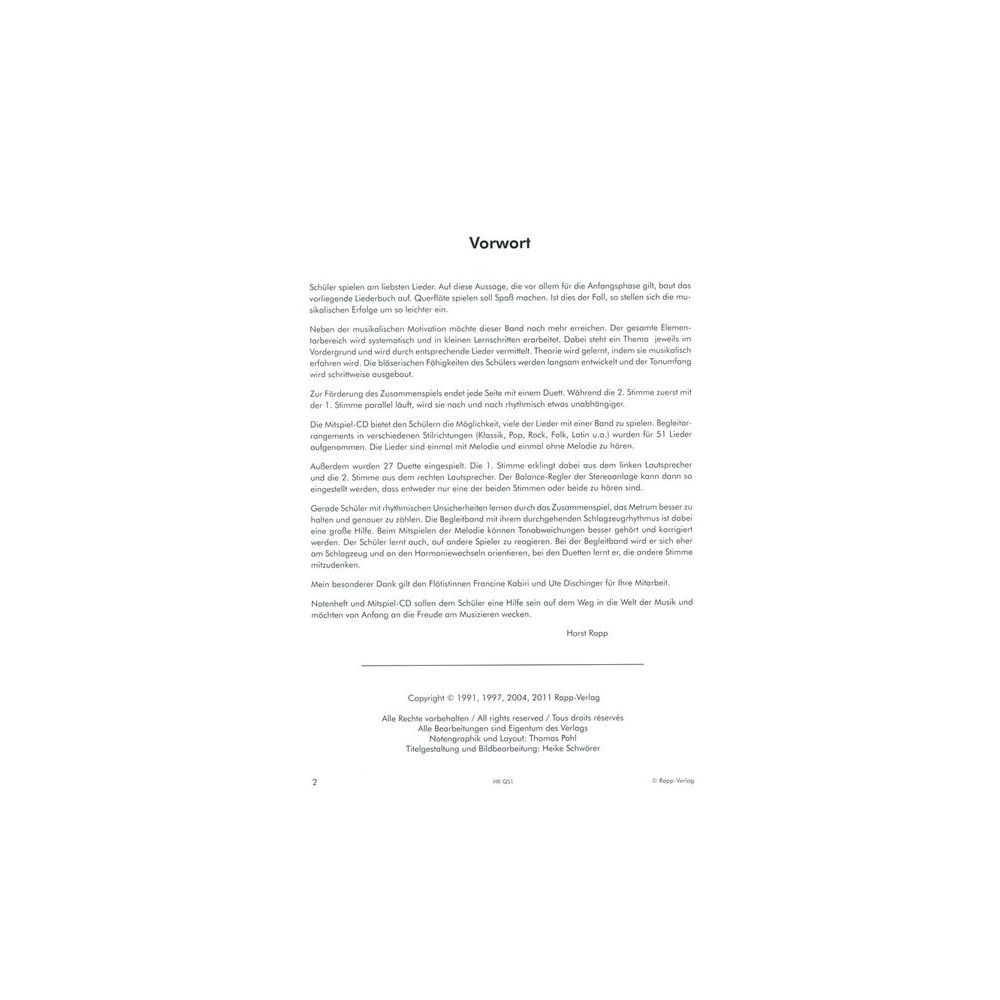 Horst Rapp Verlag Querflöte Lernen mit Spaß 1 – Thomann Ireland