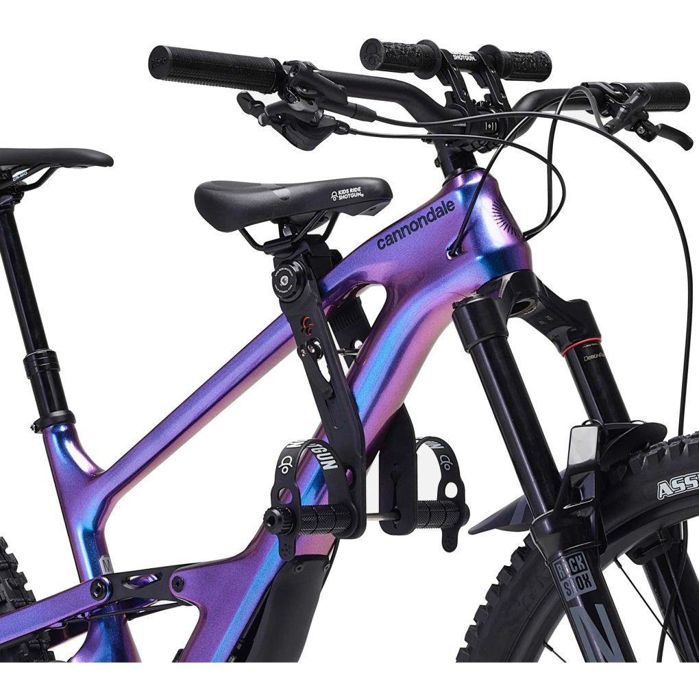 Kids Ride Shotgun 2.0 MTB Child Bike Seat + Handlebar Accessory Combo - black