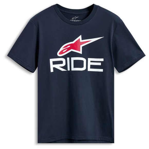 Alpinestars RIDE 4.0 Short Sleeve T-Shirt - Blue / WhiteRef: AP3853-NWR01